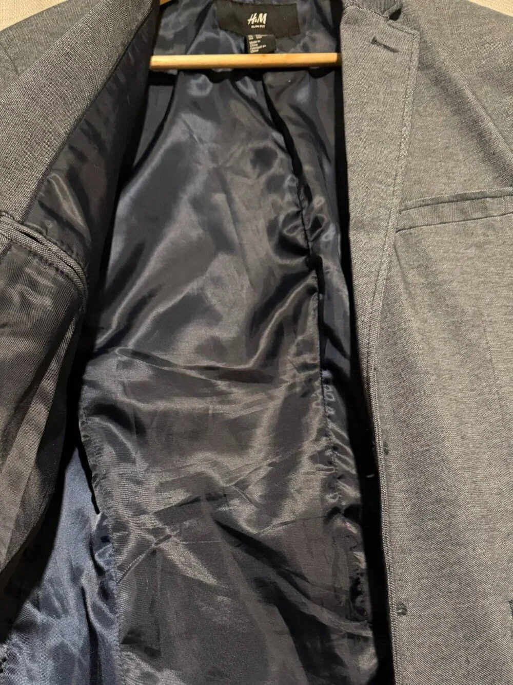 H&M Grey Tailored Sport Coat 36R - Modern Minimalist Blazer